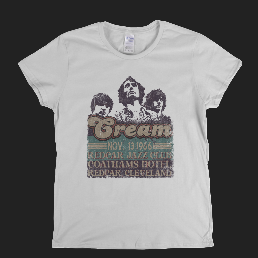 Cream 1966 Redcar Poster Womens T-Shirt