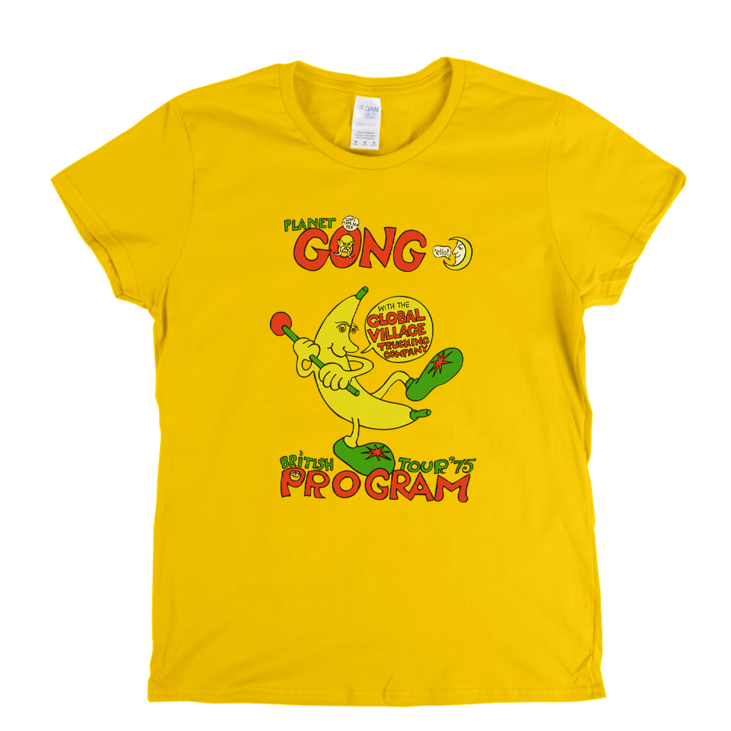 Planet Gong British Tour 75 Program Womens T-Shirt