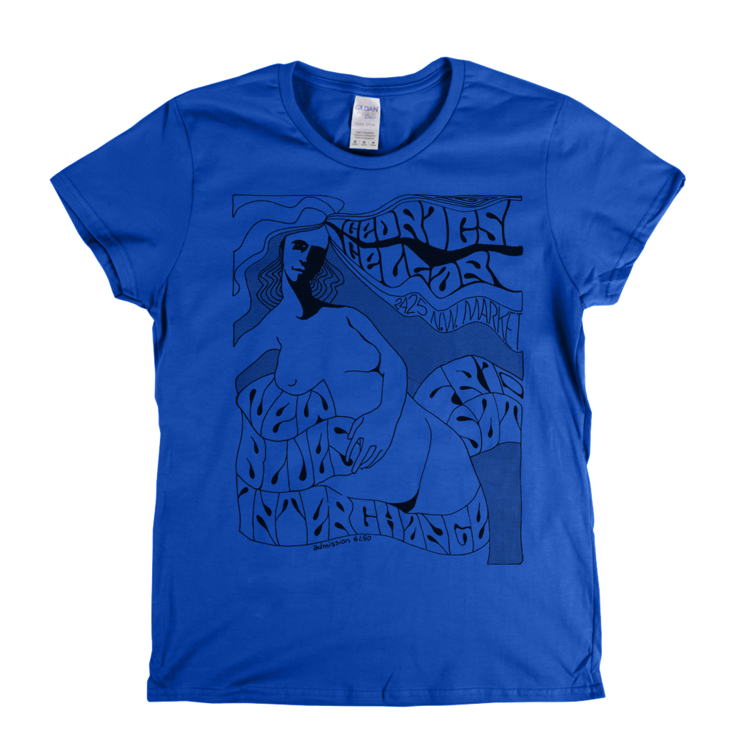 New Blues Interchange At Cedrics Cellar 1967 Womens T-Shirt