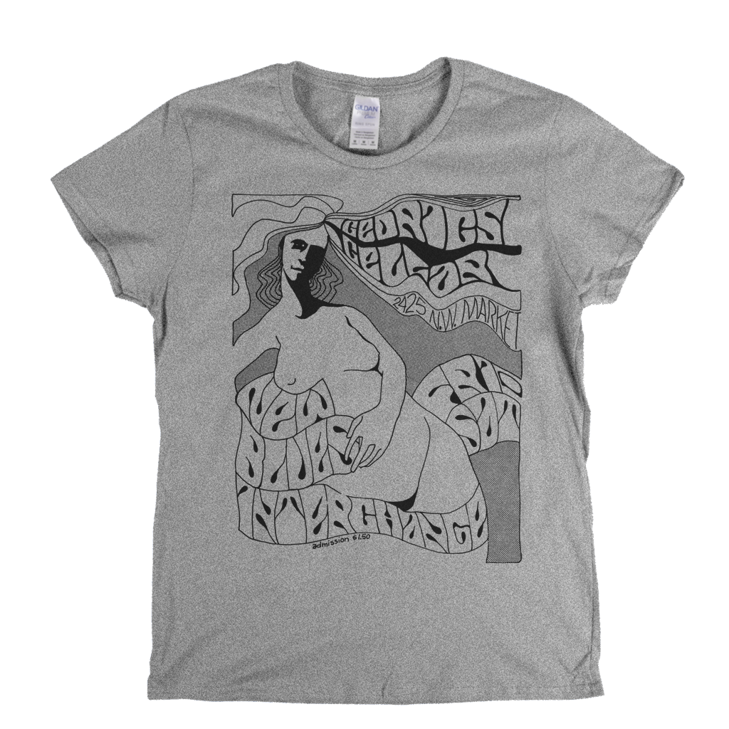 New Blues Interchange At Cedrics Cellar 1967 Womens T-Shirt