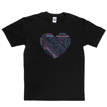 Women In Rock Heart Wordcloud T-Shirt