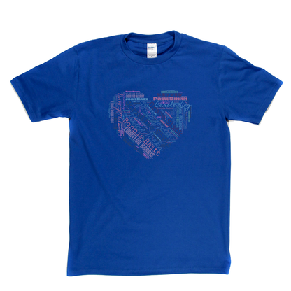 Women In Rock Heart Wordcloud T-Shirt