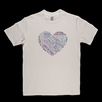 Women In Rock Heart Wordcloud T-Shirt