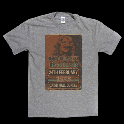 Rory Gallagher Greenslade 1973 Dundee T-Shirt