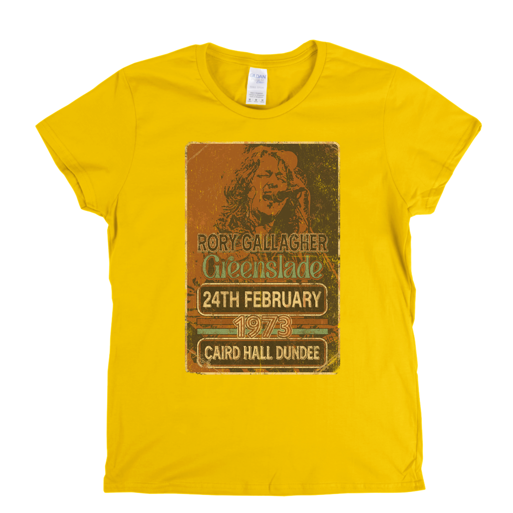 Rory Gallagher Greenslade 1973 Dundee Womens T-Shirt