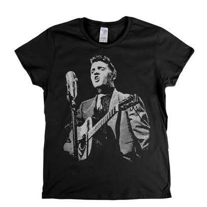 Young Elvis On Stage Womens T-Shirt