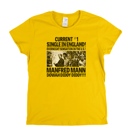 Manfred Mann Dowah Diddy Diddy Womens T-Shirt