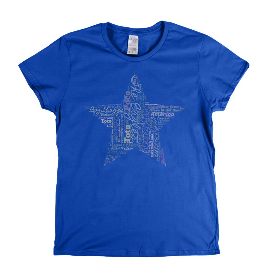 Rock Star Wordcloud Womens T-Shirt