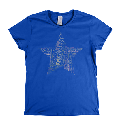Rock Star Wordcloud Womens T-Shirt