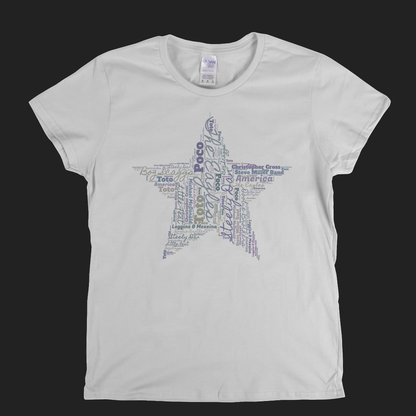 Rock Star Wordcloud Womens T-Shirt