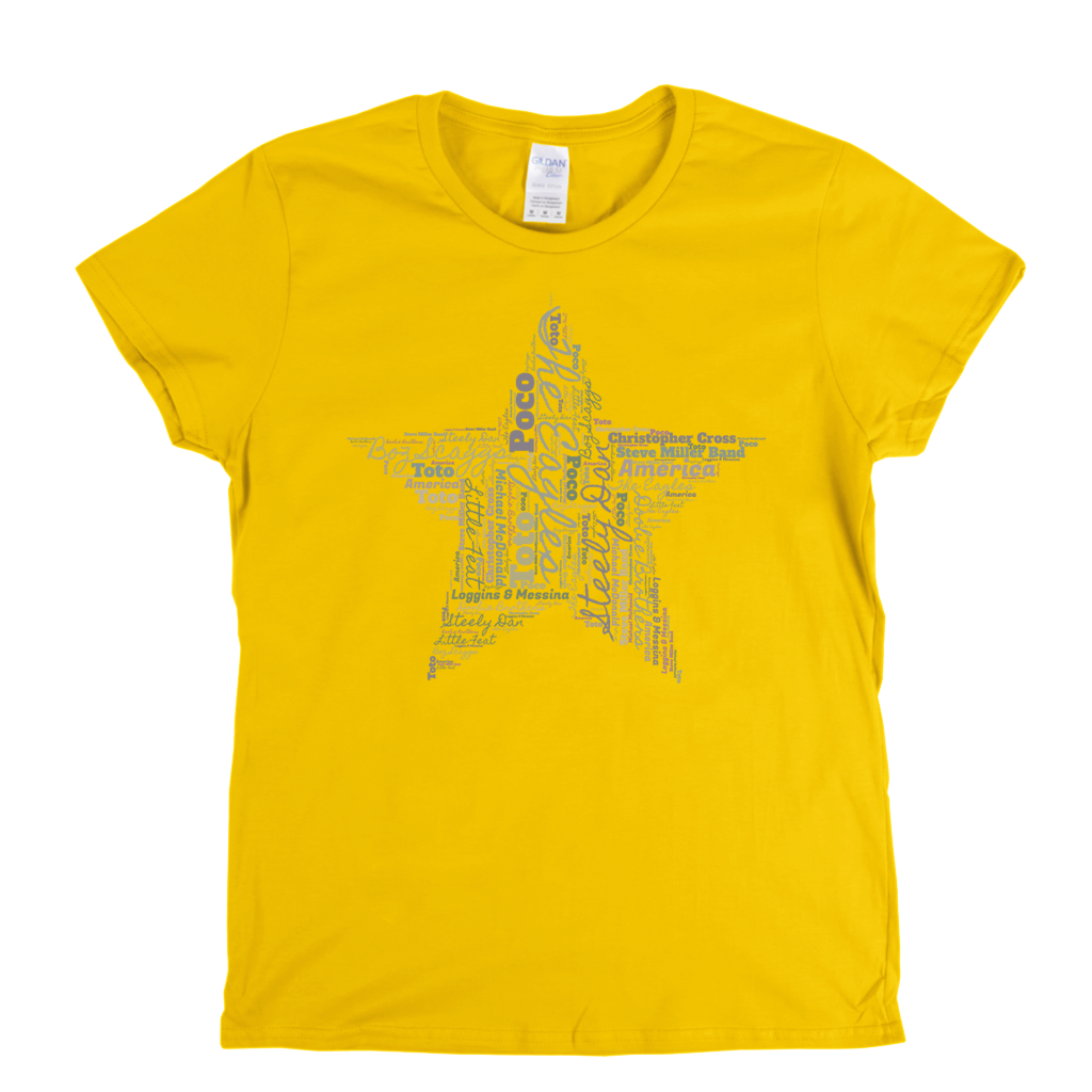 Rock Star Wordcloud Womens T-Shirt