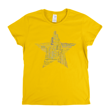 Rock Star Wordcloud Womens T-Shirt