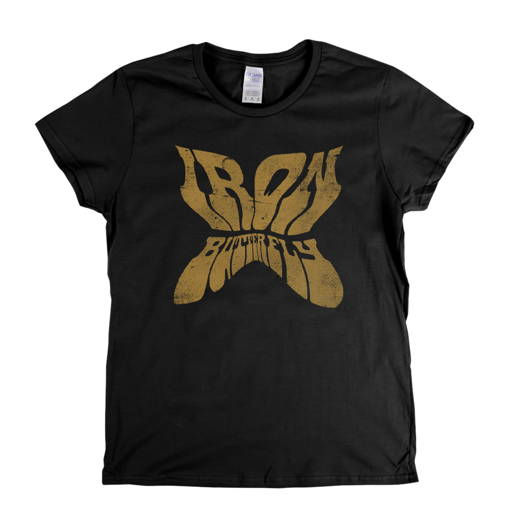 Iron Butterfly Shaped Text Womens T-Shirt