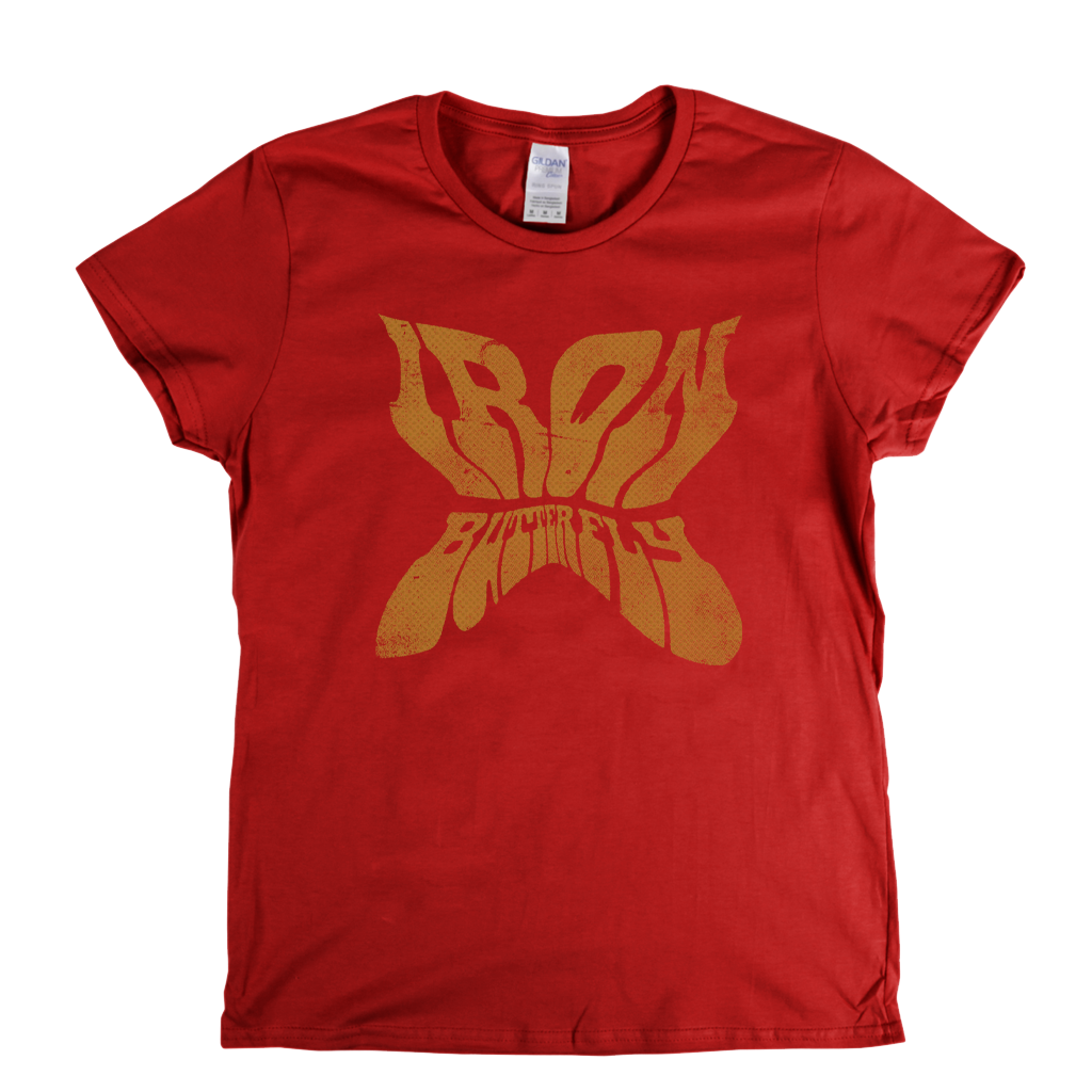 Iron Butterfly Shaped Text Womens T-Shirt
