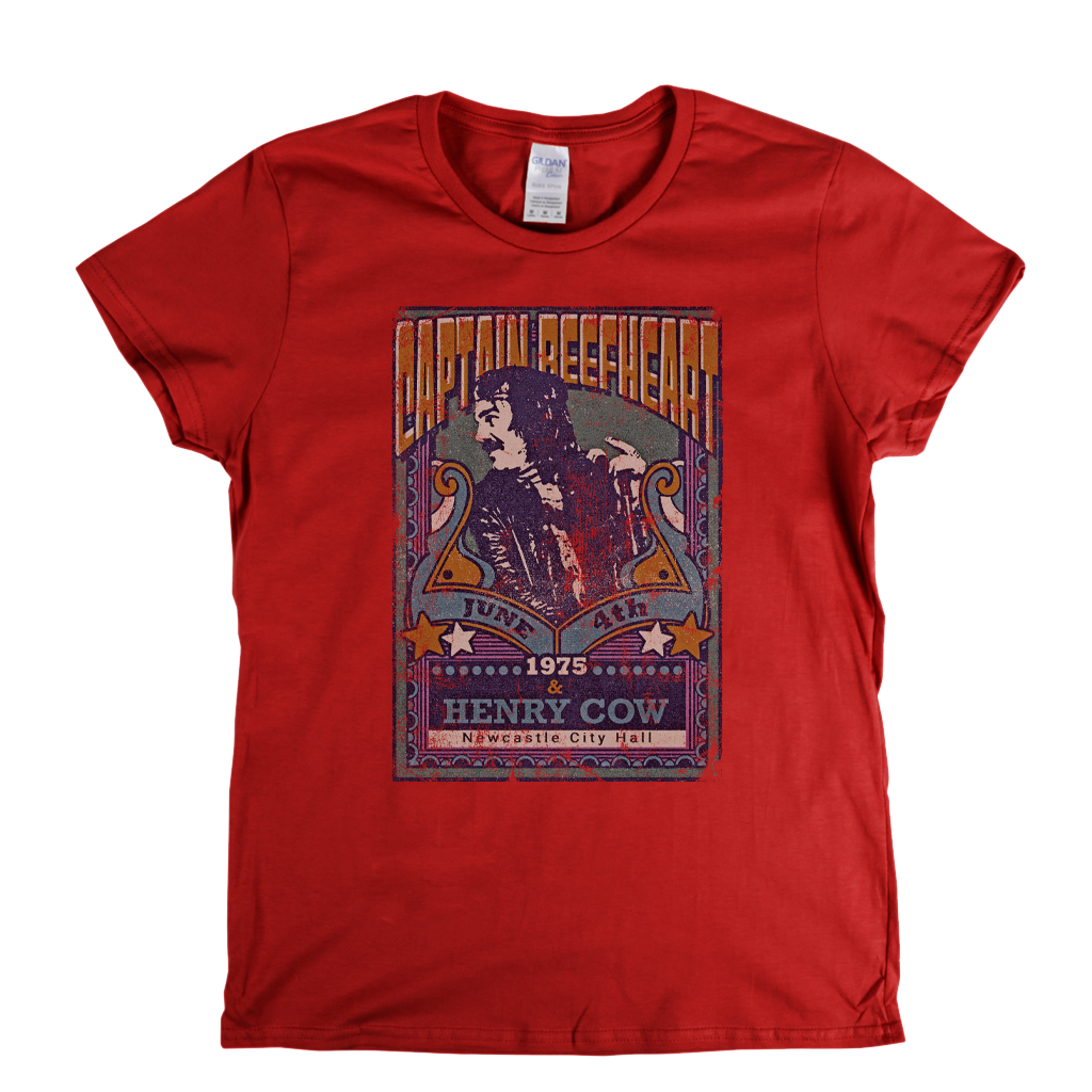 Captain Beefheart Henry Cow Gig Poster Womens T-Shirt