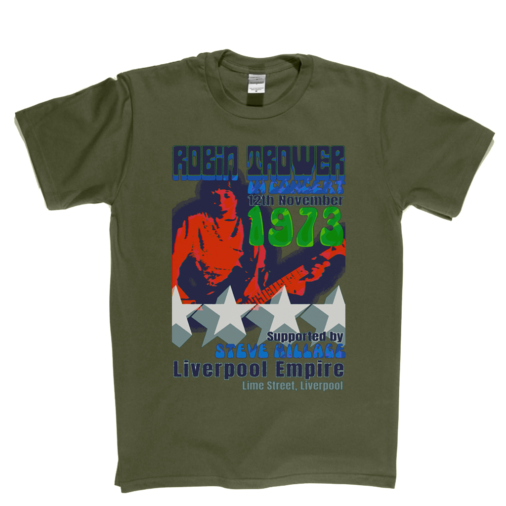 Robin Trower Steve Hillage Liverpool 1973 T-Shirt