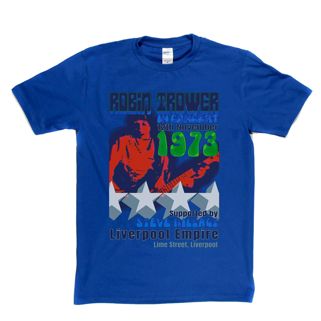 Robin Trower Steve Hillage Liverpool 1973 T-Shirt