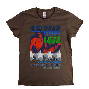 Robin Trower Steve Hillage Liverpool 1973 Womens T-Shirt