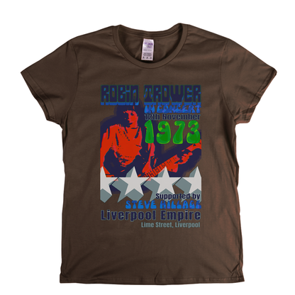 Robin Trower Steve Hillage Liverpool 1973 Womens T-Shirt
