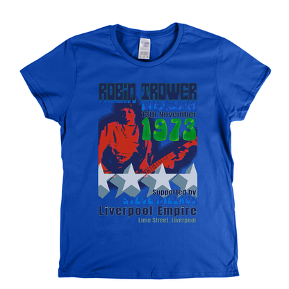Robin Trower Steve Hillage Liverpool 1973 Womens T-Shirt