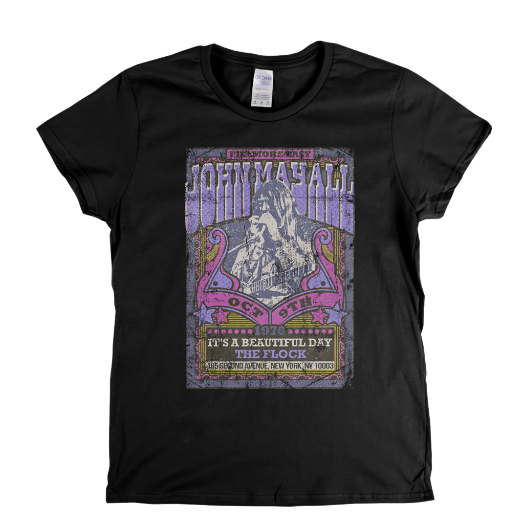 John Mayall Its A Beautiful Day The Flock Gig Poster Womens T-Shirt