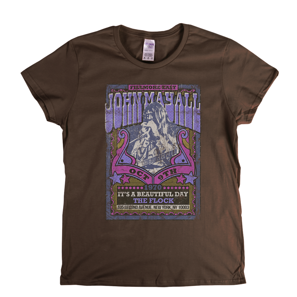 John Mayall Its A Beautiful Day The Flock Gig Poster Womens T-Shirt