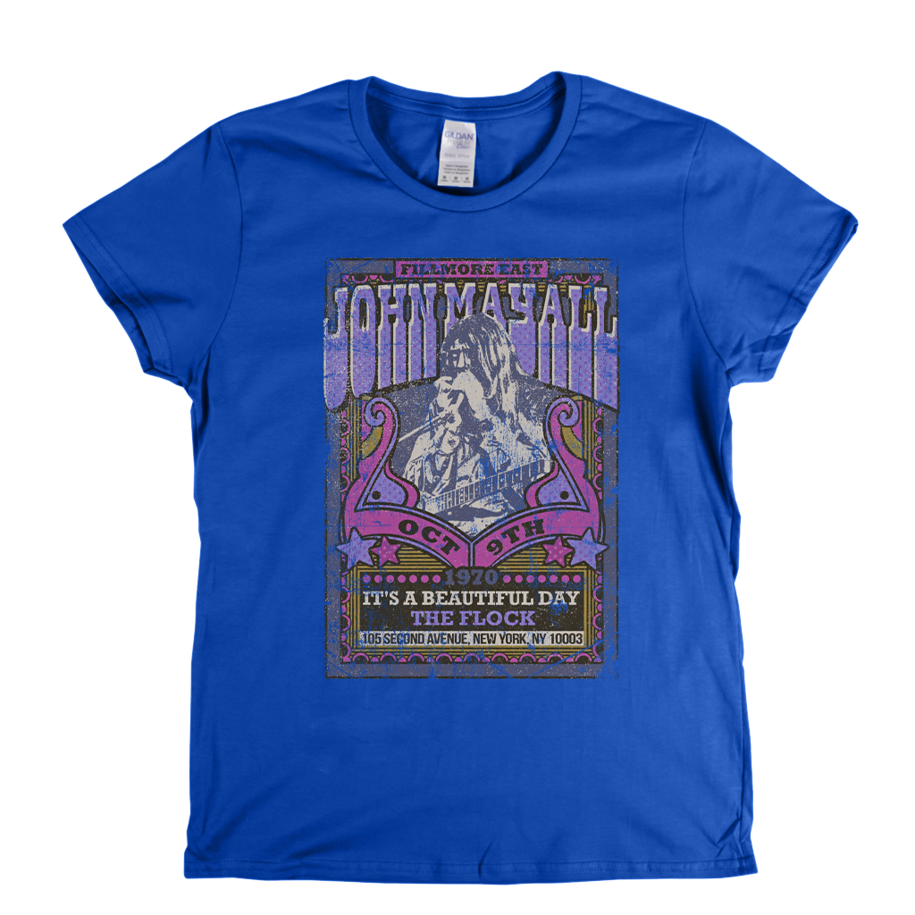 John Mayall Its A Beautiful Day The Flock Gig Poster Womens T-Shirt