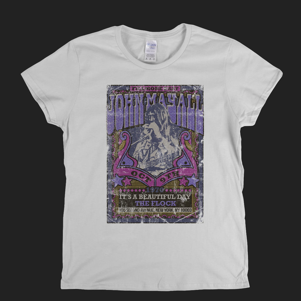 John Mayall Its A Beautiful Day The Flock Gig Poster Womens T-Shirt