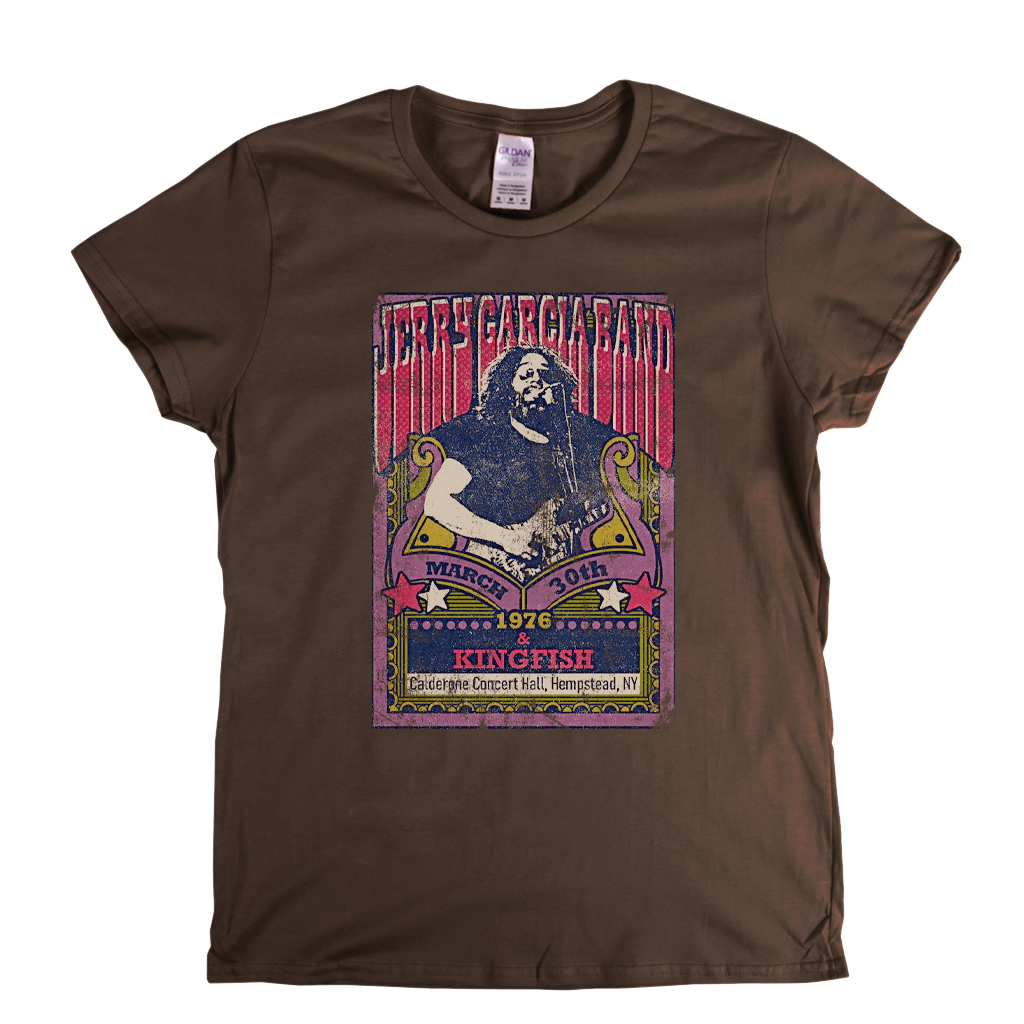 Jerry Garcia Band Kingfish Gig Poster Womens T-Shirt