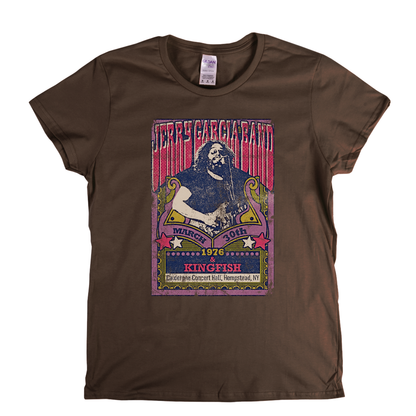 Jerry Garcia Band Kingfish Gig Poster Womens T-Shirt
