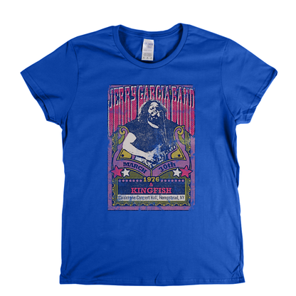 Jerry Garcia Band Kingfish Gig Poster Womens T-Shirt
