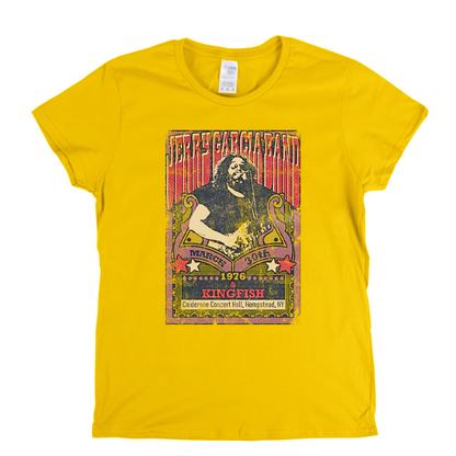 Jerry Garcia Band Kingfish Gig Poster Womens T-Shirt