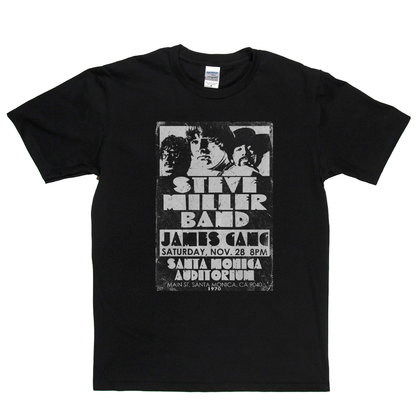The Steve Miller Band James Gang Santa Monica 1970 T-Shirt