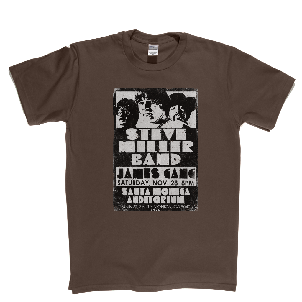 The Steve Miller Band James Gang Santa Monica 1970 T-Shirt