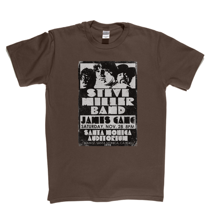 The Steve Miller Band James Gang Santa Monica 1970 T-Shirt