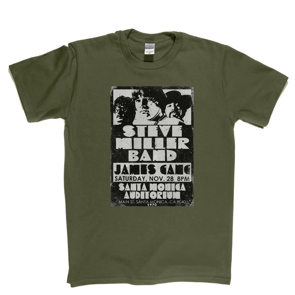 The Steve Miller Band James Gang Santa Monica 1970 T-Shirt
