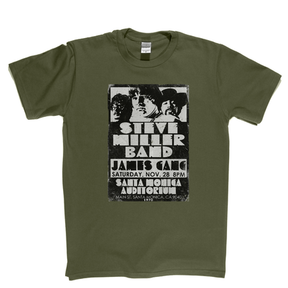 The Steve Miller Band James Gang Santa Monica 1970 T-Shirt