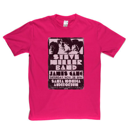 The Steve Miller Band James Gang Santa Monica 1970 T-Shirt