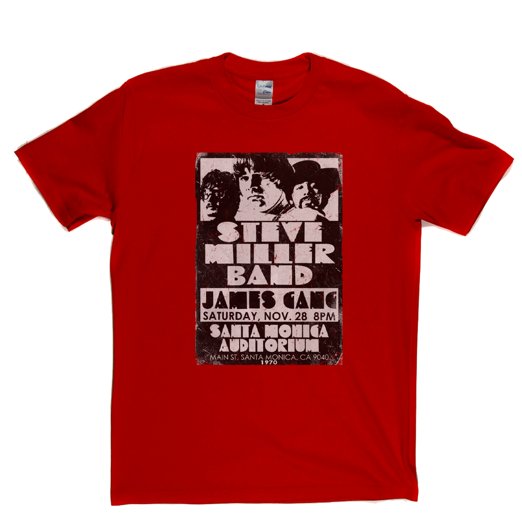 The Steve Miller Band James Gang Santa Monica 1970 T-Shirt
