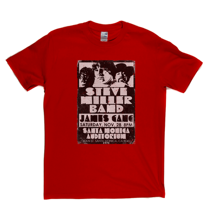 The Steve Miller Band James Gang Santa Monica 1970 T-Shirt