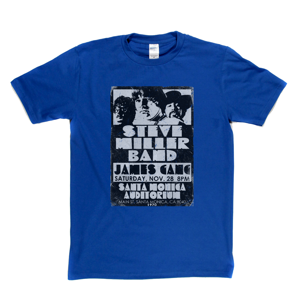The Steve Miller Band James Gang Santa Monica 1970 T-Shirt