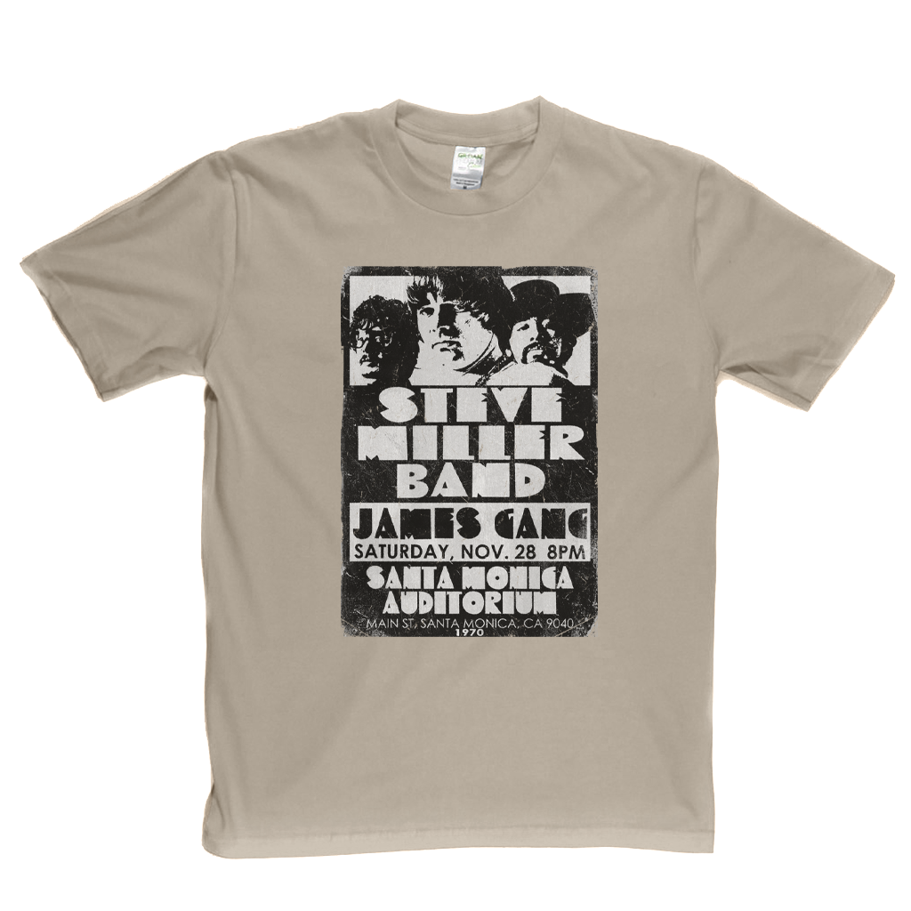 The Steve Miller Band James Gang Santa Monica 1970 T-Shirt