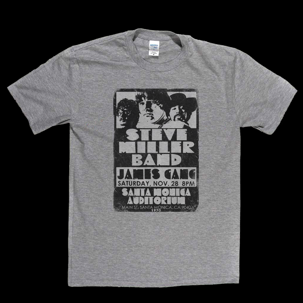 The Steve Miller Band James Gang Santa Monica 1970 T-Shirt