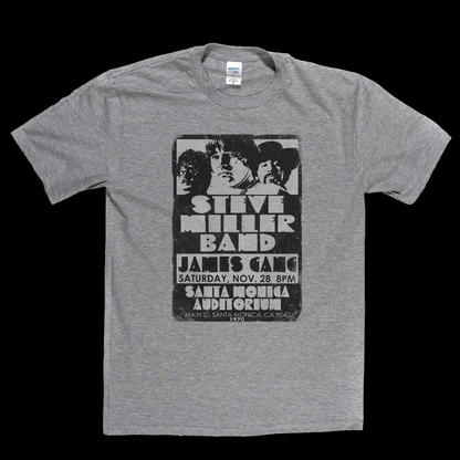 The Steve Miller Band James Gang Santa Monica 1970 T-Shirt