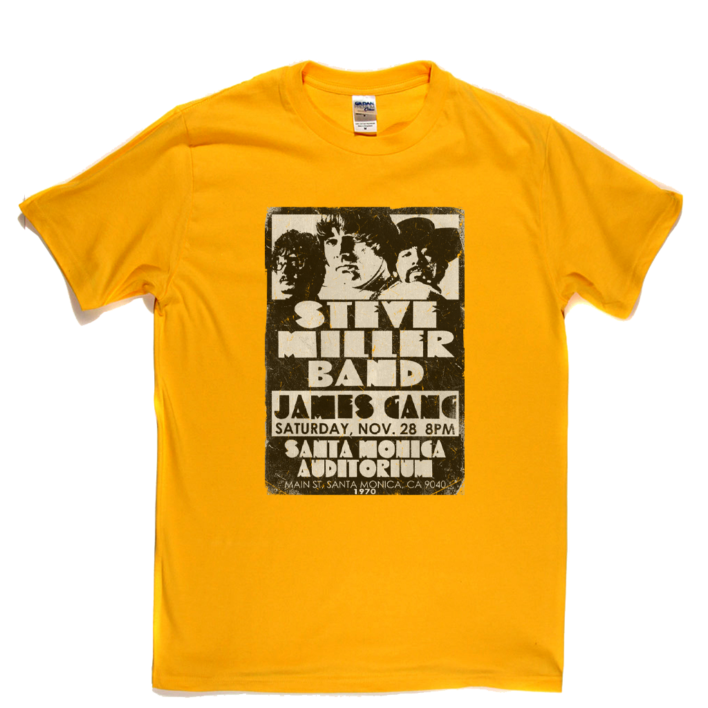 The Steve Miller Band James Gang Santa Monica 1970 T-Shirt