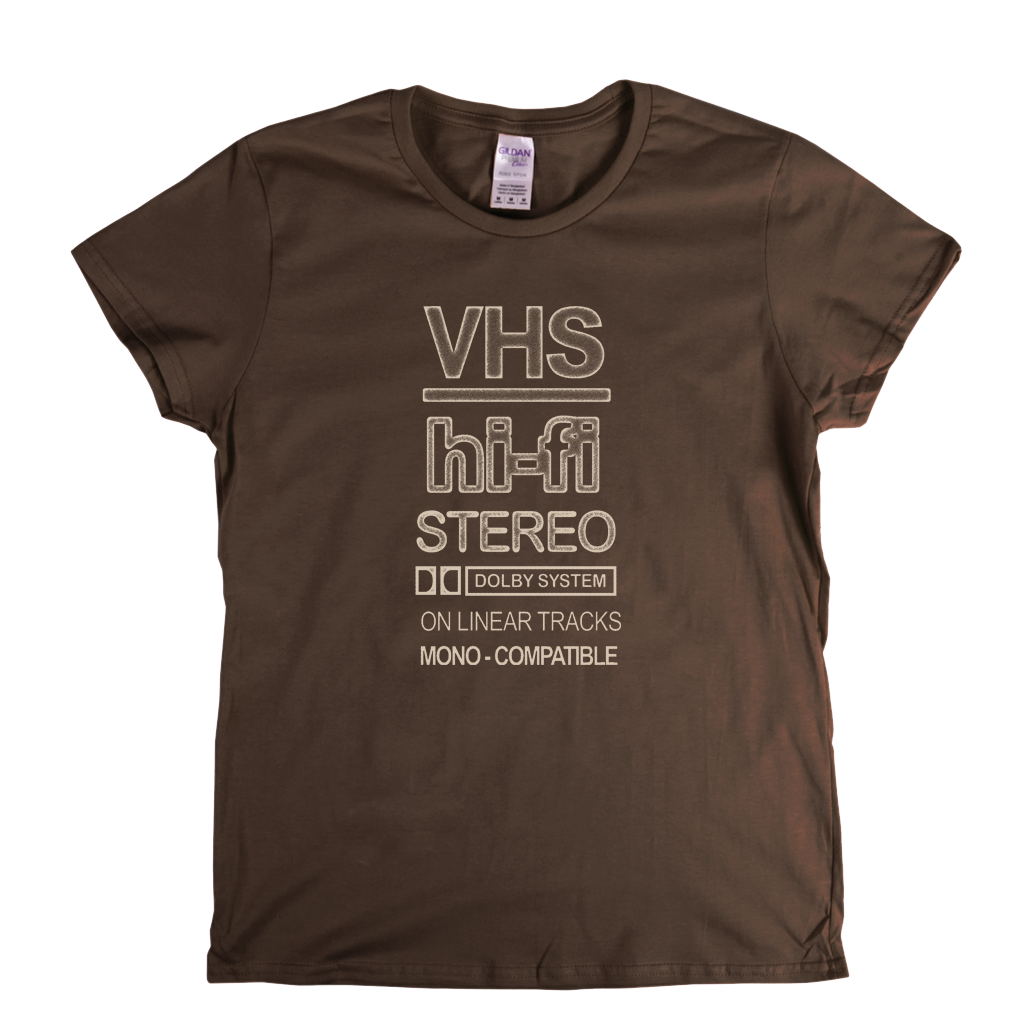 Vhs Hi Fi Stereo Womens T-Shirt
