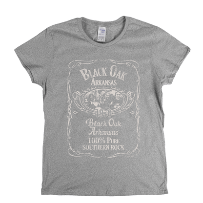 Black Oak Arkansas Liquor Label Womens T-Shirt
