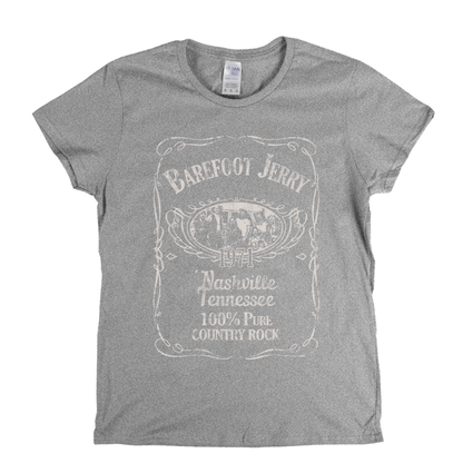 Barefoot Jerry Liquor Label Womens T-Shirt