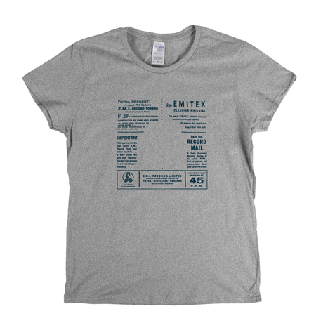 Parlophone Single Sleeve Back 1964 Womens T-Shirt