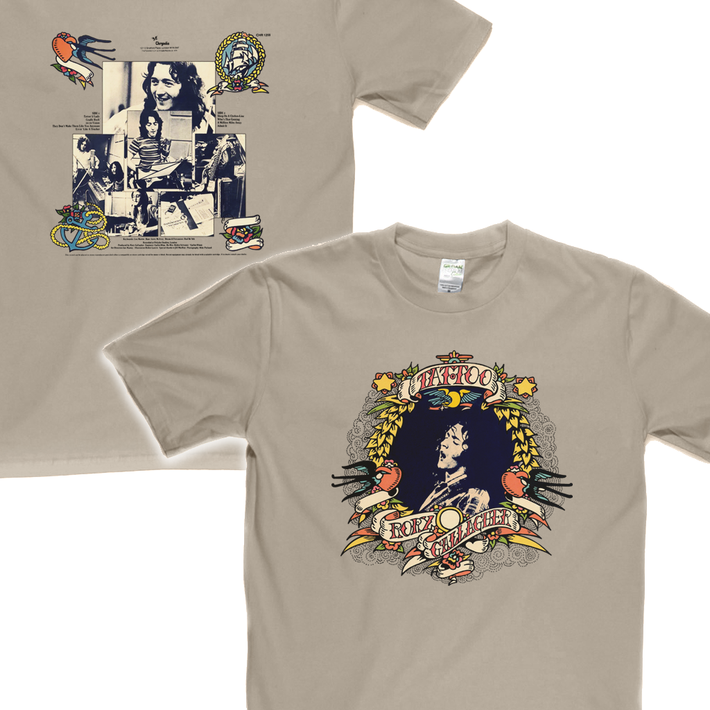 Rory Gallagher Tattoo Back Front and Back T-Shirt
